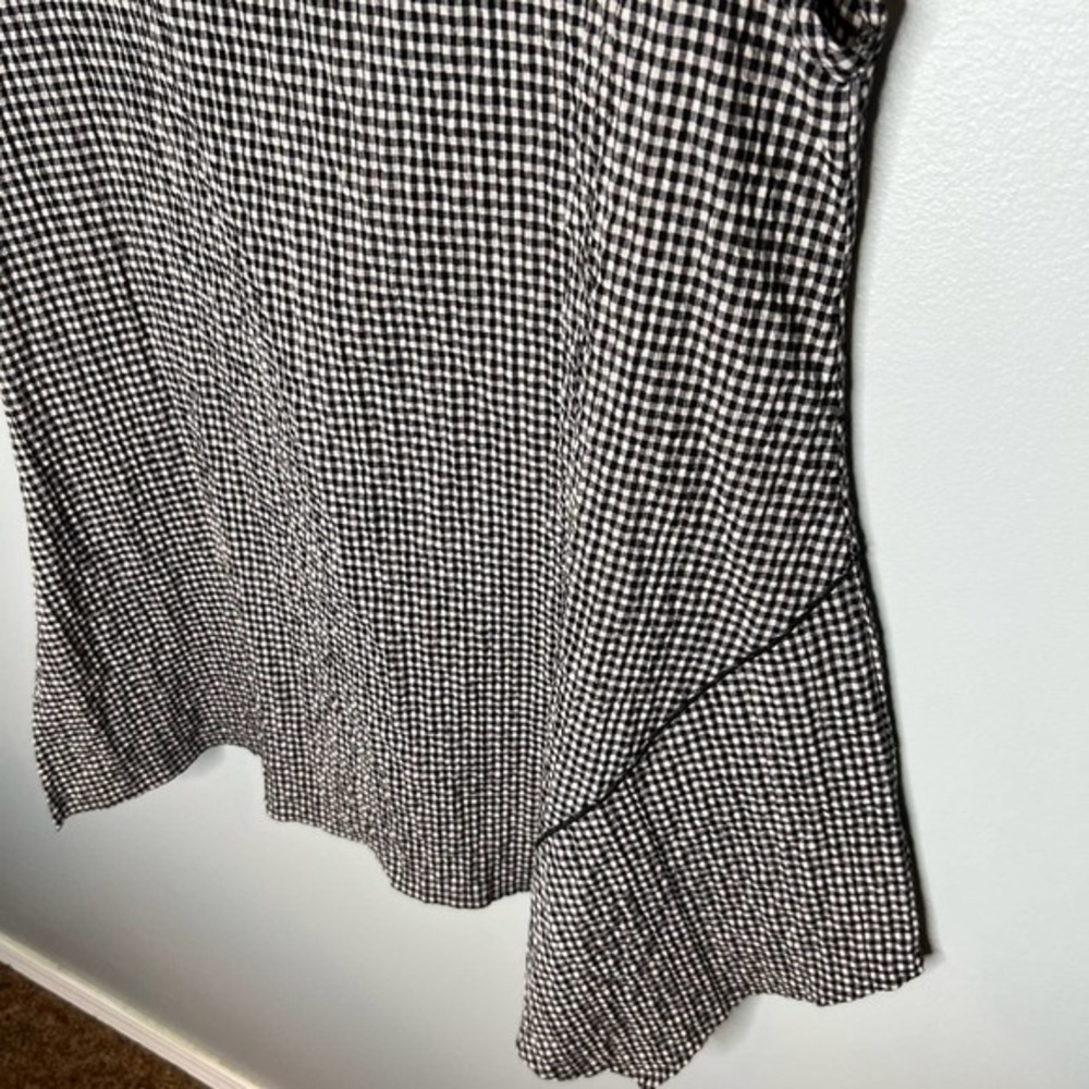 Soft Surroundings Gala Black Gingham Asymmetrical Sleeveless Tunic Top medium - Picture 5 of 7
